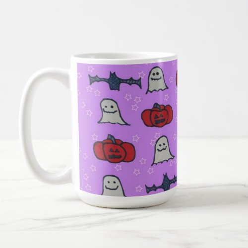 Purple Halloween Fun Print  Coffee Mug