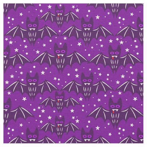 purple halloween vampire bat fangs creepy fabric