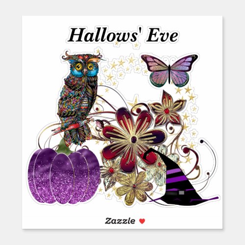 Purple Hallows  Eve Sticker