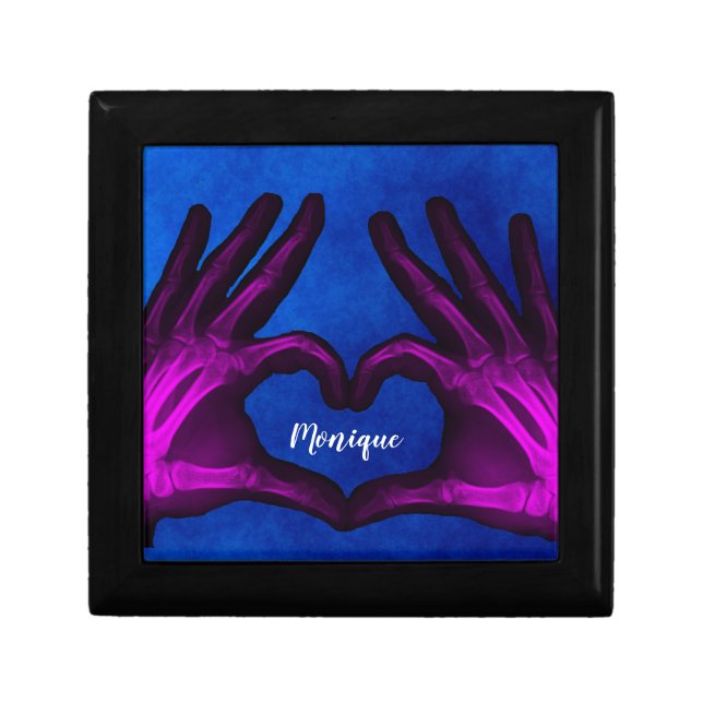 Purple Hand Xray Heart Gift Box (Front)