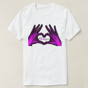 Purple Hand Xray Heart T-Shirt