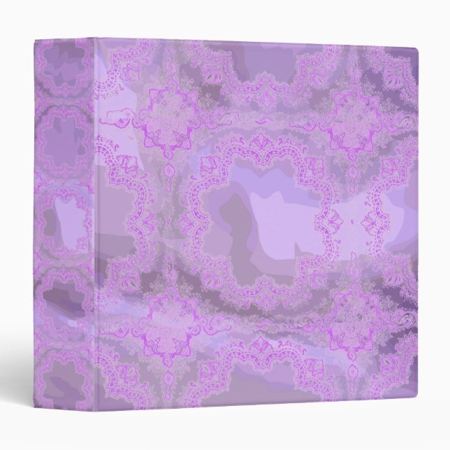 Purple Handkerchief Abstract Binder/Photo Album 3 Ring Binder (Front/Spine)