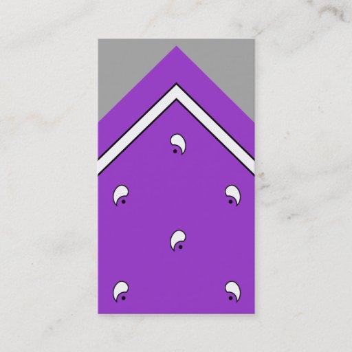 Customizable Purple Hanky Trick Card / Business Card