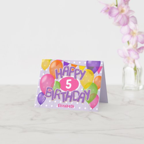 purple happy birthday cutout cookies w balloons card