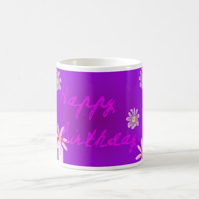 Purple Happy Birthday Mug (Center)