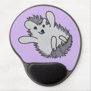 Purple Happy Cute Hedgehog Gel Mouse Pad
