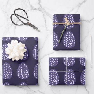 Purple Happy Easter Eggs Pattern