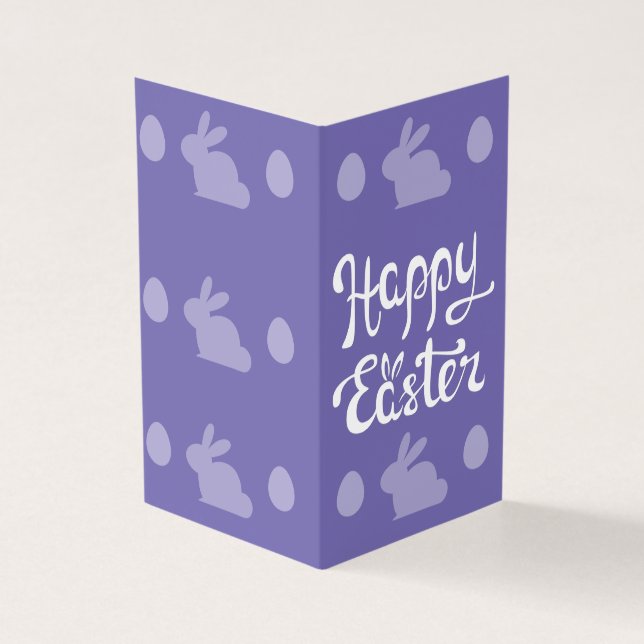 Purple Happy Easter Pack of 25 Mini Cards (Outside)