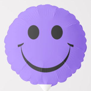 Purple Happy Face Birthday Balloon
