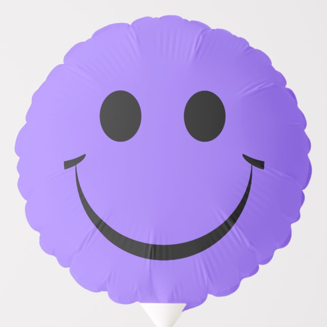 Purple Happy Face Birthday Balloon (Front)