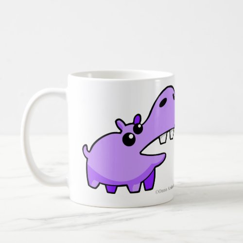 Purple Happy Hippo drinking mugs and cups