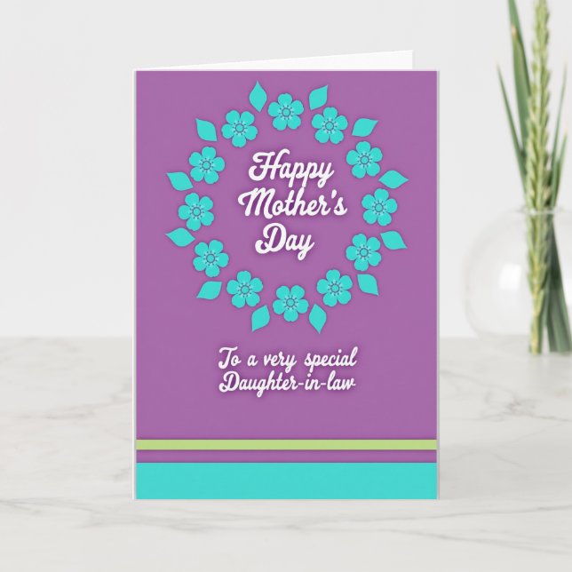 Purple Happy Mothers Day Card (Front)