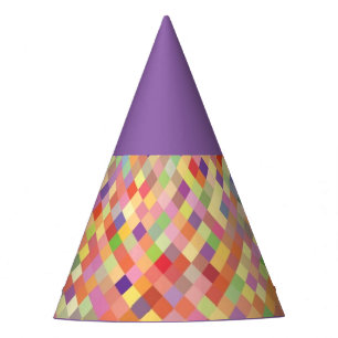Purple Harlequin party hat