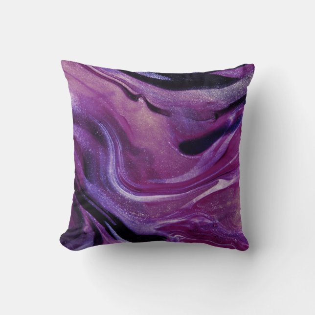 Purple Harmony Pillows: Elegance Redefined.  Throw Pillow (Front)