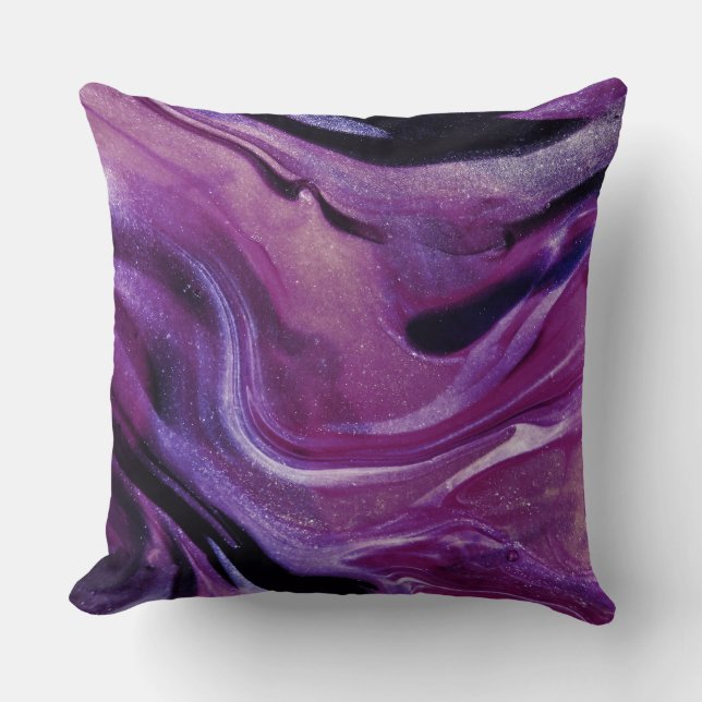 Purple Harmony Pillows: Elegance Redefined.  Throw Pillow (Front)