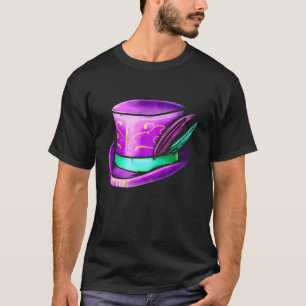 Purple Hat Cylinder For Mardi Gras T-Shirt