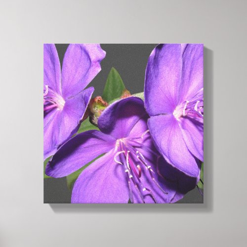 Purple Hawaiian Tropical Floral Canvas Print