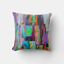 Purple Haze 16 x 16 Cotton Throw Pillow