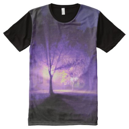 Purple Haze All-Over Printed Panel T-Shirt