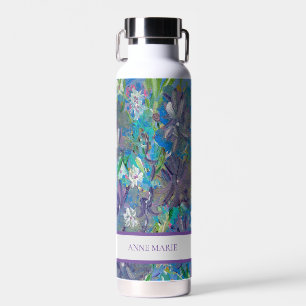 Purple Haze Floral Custom Water Bottle