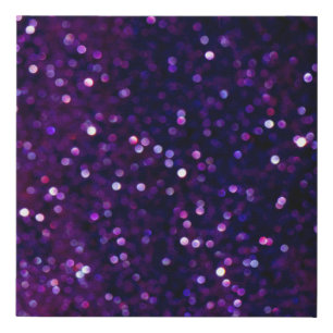 Purple Haze: Glitter Lights Background Faux Canvas Print