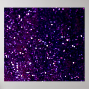 Purple Haze: Glitter Lights Background Poster
