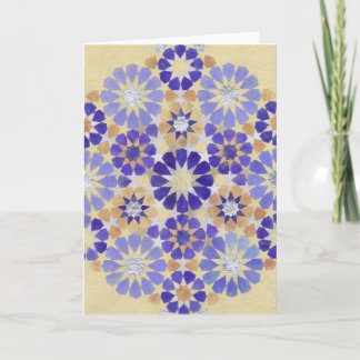 'Purple Haze' Islamic geometry greeting card