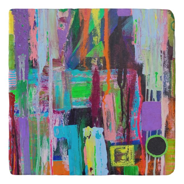 Purple Haze Marble Trivet (Front)