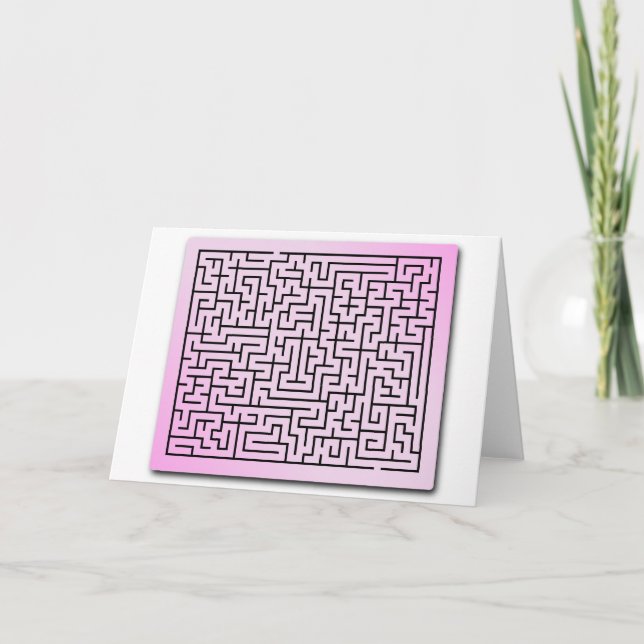 Purple  Haze Maze Holiday Card (Front)