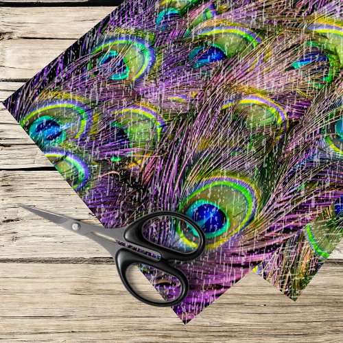 purple haze peacock feathers tissue paper