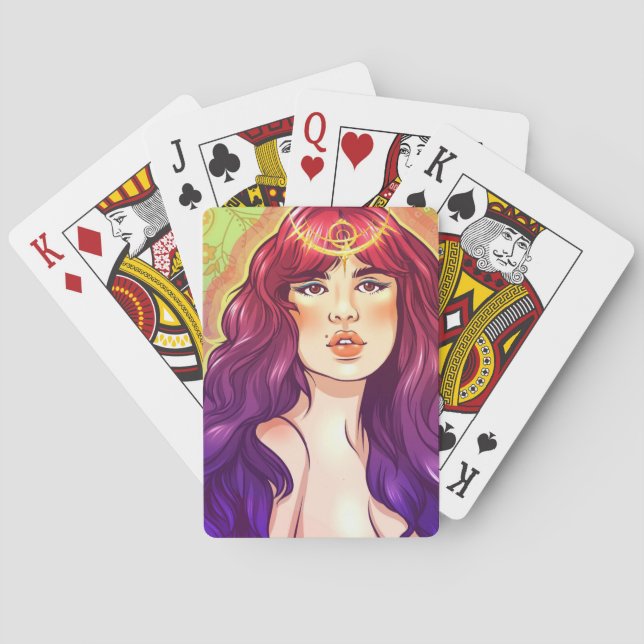 Purple Haze Queen Poker Cards (Back)