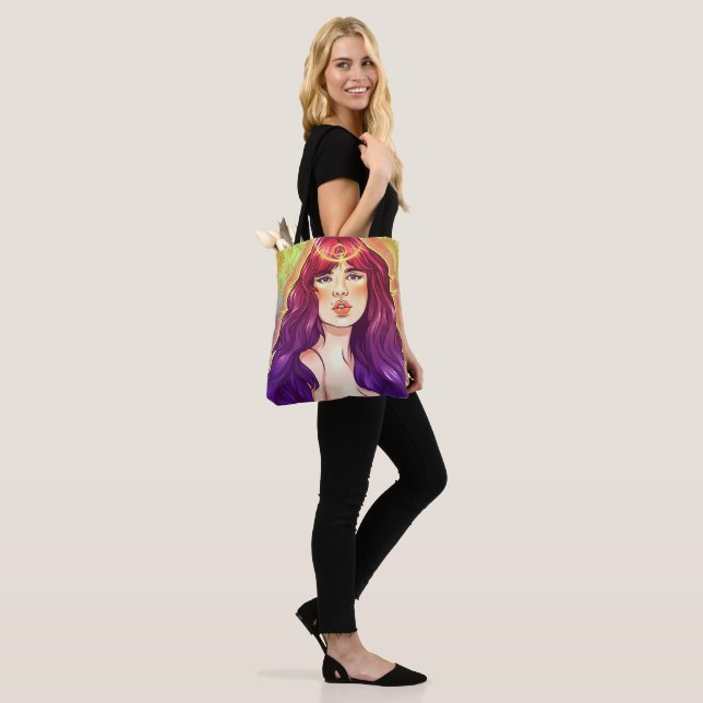 Purple Haze Queen Tote Bag (On Model)