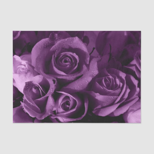 Purple Haze Rose - Custom 10lb Tissue Paper, White Paper (Front)