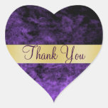 Purple Haze Thank You Heart Sticker at Zazzle