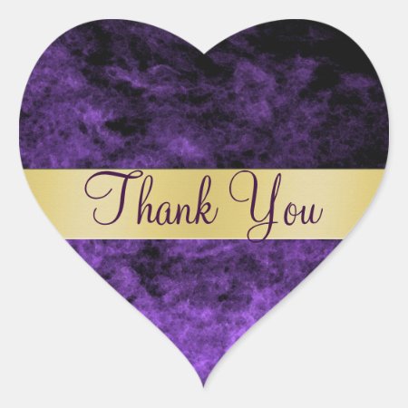 Purple Haze Thank You Heart Sticker