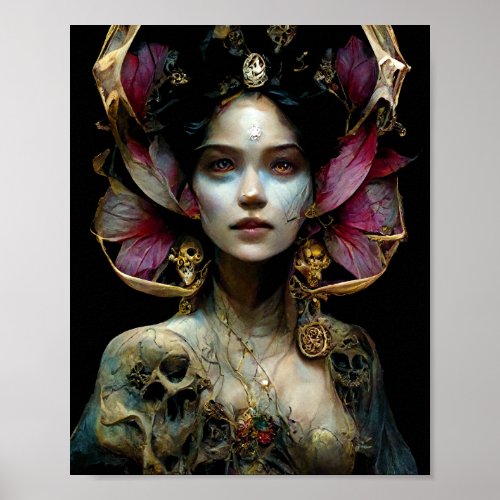 Purple Headdress Fantasy Art Poster