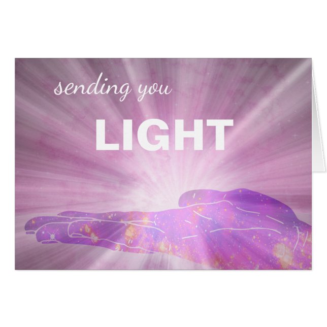 *~* Purple Healing Energy Sending Light Cards (Front Horizontal)