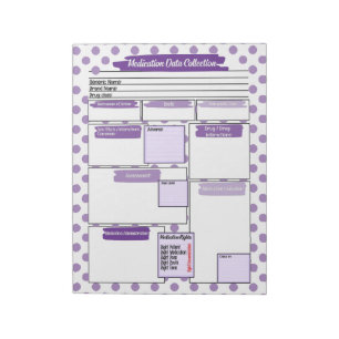 Purple Healthcare Student Medication Template Notepad