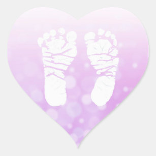 pink baby footprint clipart