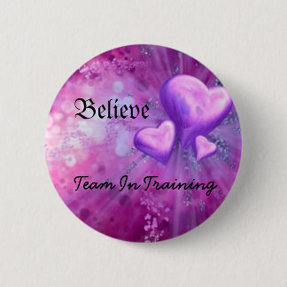 purple heart, Believe, Team In Training Button