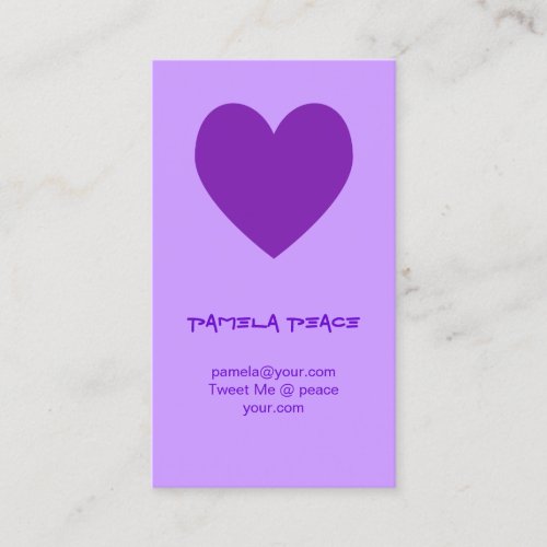Purple Heart Profile Card Business Card