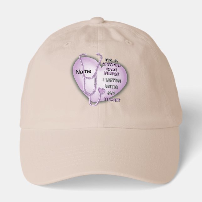 Purple Heart Care Nurse Hat (Front)