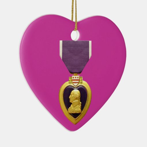 Purple Heart Christmas Ornament 
