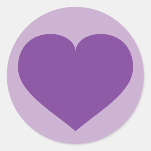 Purple heart classic round sticker