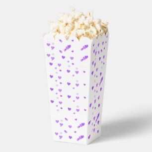 Purple Heart Cluster Popcorn Favor Boxes