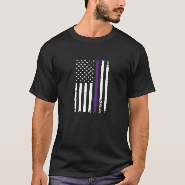 Purple Heart Day Design Military Saying Proud Of  T-Shirt (Front)