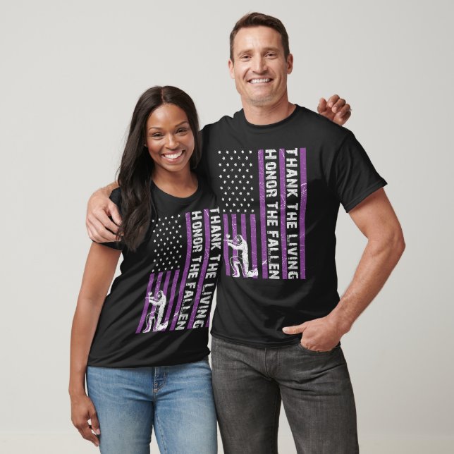 Purple Heart Day Military Honor The Fallen, Thanks T-Shirt (Unisex)