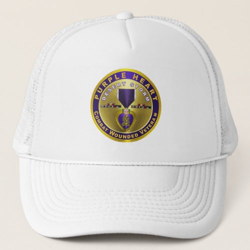 Purple Heart DESERT STORM Trucker Hat