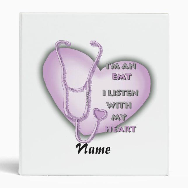 Purple Heart EMT 3 Ring Binder (Front)