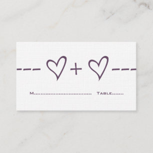 Purple Heart Equation Place Card